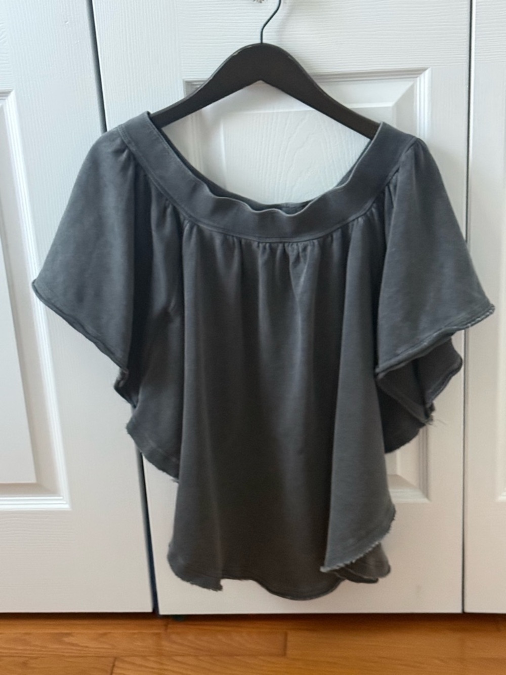 Free People Kiss Me Sweatshirt in Black/Gray - Picture 2 of 4